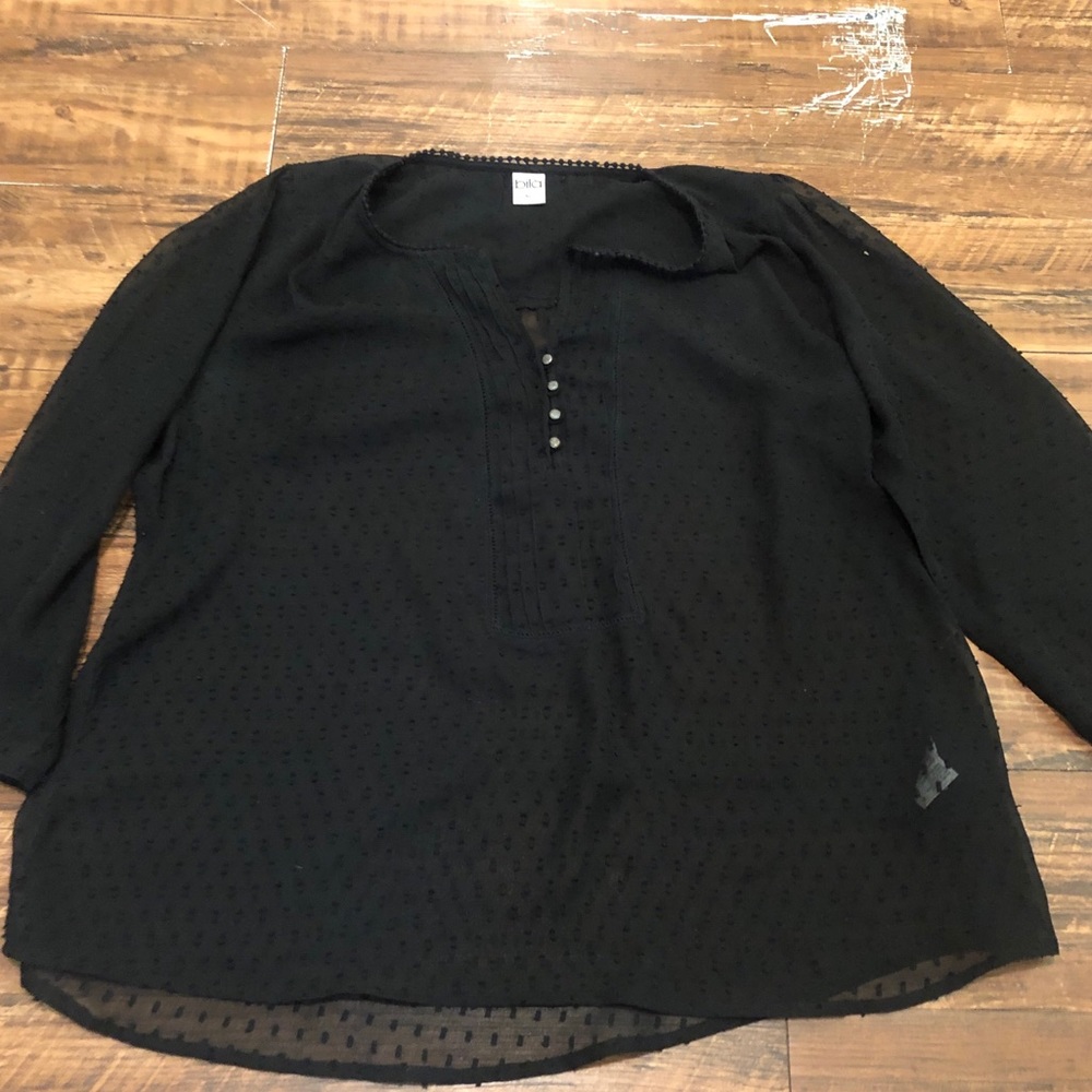 Sheer black top
